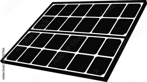 Vector art of solar panel for renewable energy generation