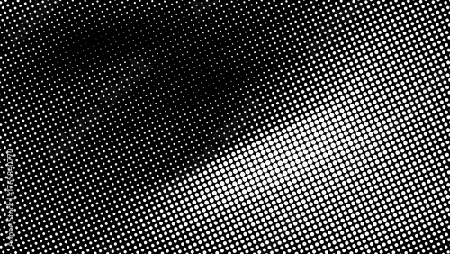 Photos High contrast black and white abstract background with diagonal halftone dot pat