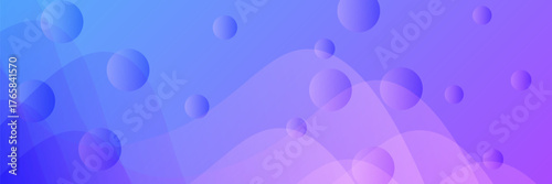 Banner background, blue and purple gradations, colorful, wavy effect stye, memphis. presentation, poster