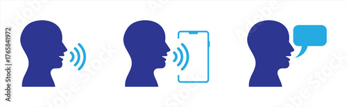 Voice Communication Icon Set