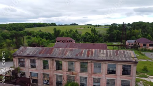 Wallpaper Mural Aerial View of an Abandoned Factory Complex Torontodigital.ca