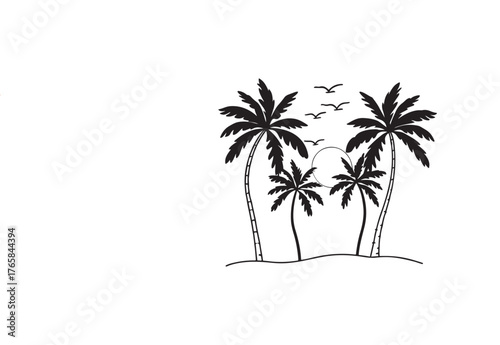 Palm tree vector illustration