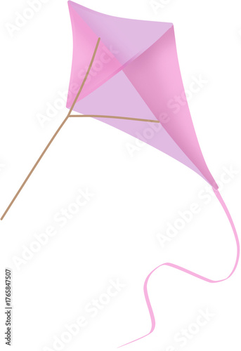 pink umbrella isolated on white