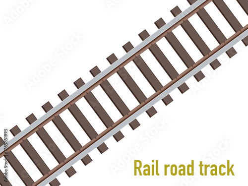 デフォルメされた線路のイラスト素材