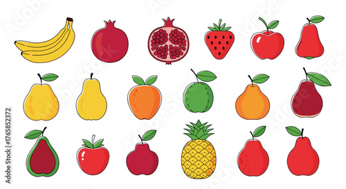 Colorful fruit collection - a vibrant assortment of fresh and delicious produce.