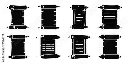ancient scroll Asarah B'Tevet holiday art vector illustration