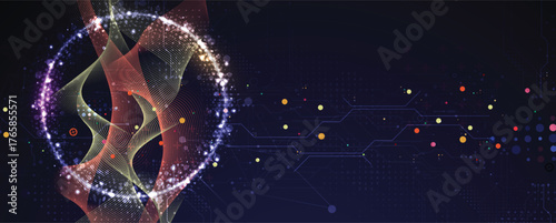 Abstract modern  technology and science futuristic background