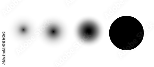 A shiny black and white dot concept is a round brush template pattern