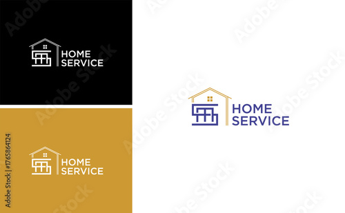 Modern MS home logo vector design with creative house building symbol real estate company concept architecture construction property brand identity and minimalist geometric business illustration