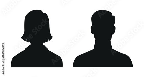Flat illustration in grayscale. Avatar, user profile, person icon, profile picture. Suitable for social media profiles, icons, screensavers and as a template.