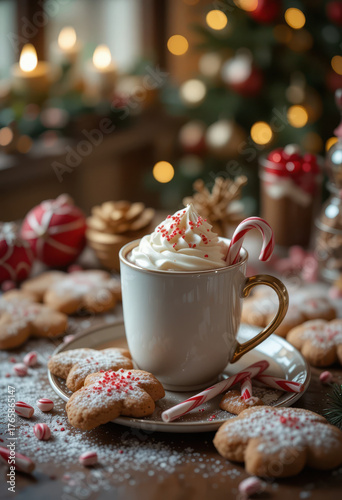 Cozy holiday gathering warm kitchen food photography festive environment close-up view winter comfort