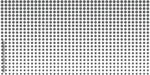 Dotted pattern. Background with halftone gradient effect. Abstract geometric print with different sized round shapes. Perforated texture. Wallpaper with holes. Vector graphic illustration.