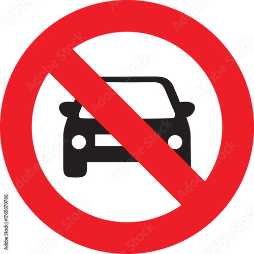 No parking sign vector icon 