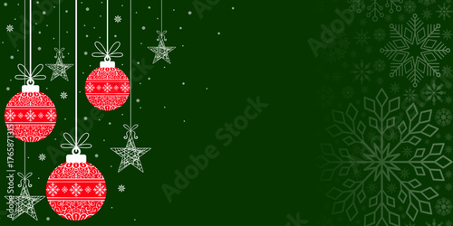 christmas backgound with christmas balls vector eps