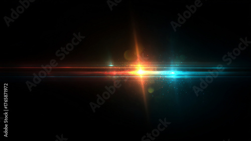 Light flare animation on black background pattern