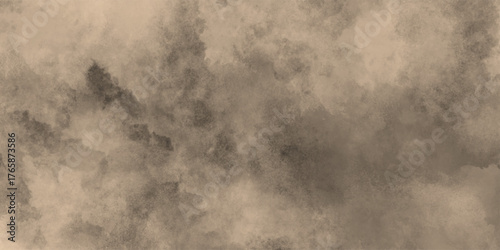 Watercolor background of coffee bombs or dust particles,Yellow fog and mist effect on black background. Pastel pink watercolor background, cloudy stains used as wallpaper, cover, presentation design .