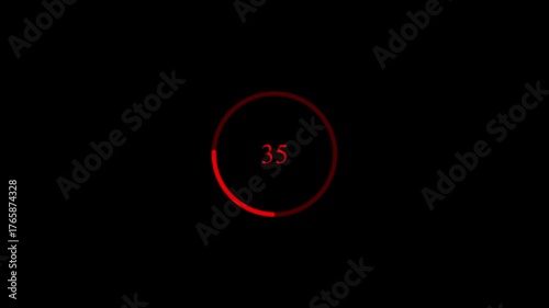 Abstract Circle loading processing bar icon animation on background concept with alpha channel . Processing from 0 to 57 transfer on black background. Loading Transfer Download Loading bar.4k video