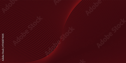 Contemporary technology cover design set. Luxury background with red line pattern (guilloche curves). Premium vector tech backdrop for business layout, digital certificate, formal brochure template