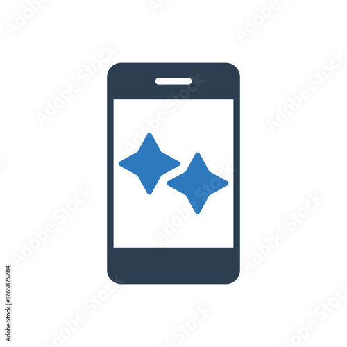 AI Mobile Icon - Sparkle Icon