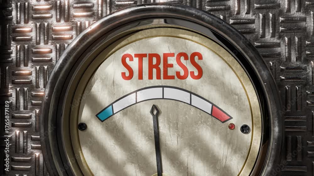 Stress Meter Indicator Showing Levels With Color Changes Based on ...