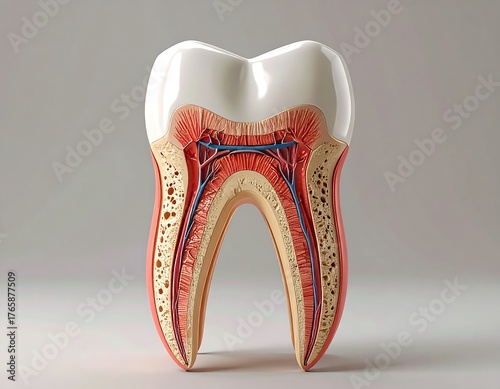 tooth on a white background