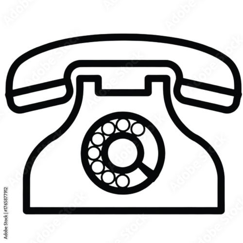vector black telephone icon
