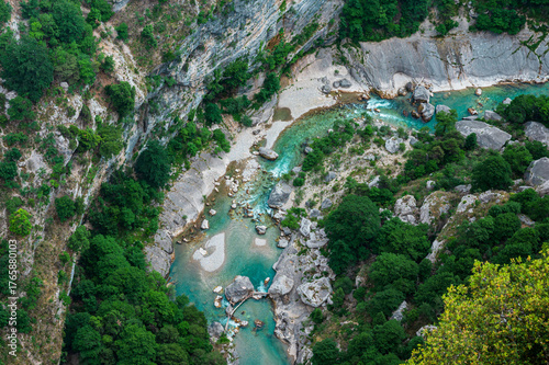 Verdon canyon top view