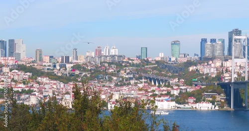 City centre view from Nakkaştepe Park Istanbul, Turkiye, Turkey