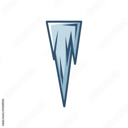 Icicle Icon on White Background Vector Art Illustration on white background.