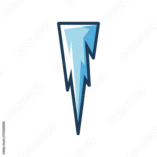 Icicle Icon on White Background Vector Art Illustration on white background.