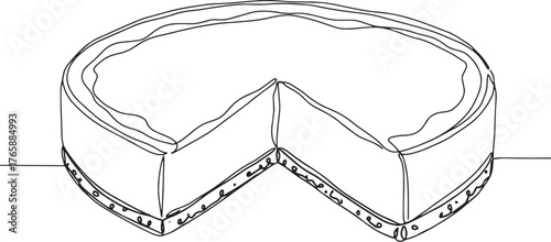 Minimalist line drawing illustration of delicious key lime pie w