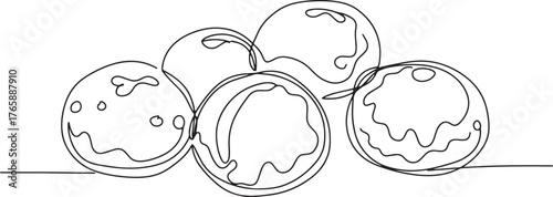 Minimalist falafel balls illustration showcases the simplicity o