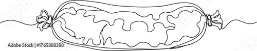 Single line drawing of biltong, showcasing simplified food illus