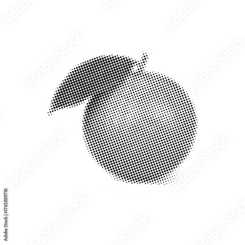 Citrus orange in halftone style