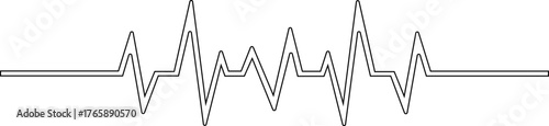 Black heartbeat line symbol, cardiology, medical pulse, healthcare clipart , health monitoring, digital heartbeat graphics, vector illustration !