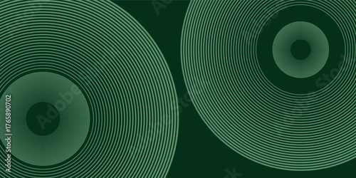 Dark green abstract background with diagonal rounded lines modern simple. Geometric stripe line art design light
