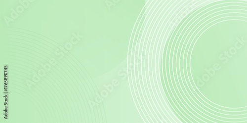 Minimalist soft Abstract Background in Gradient green and white modern simple Tones with Circles.