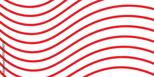 Abstract red wavy stripes line modern
