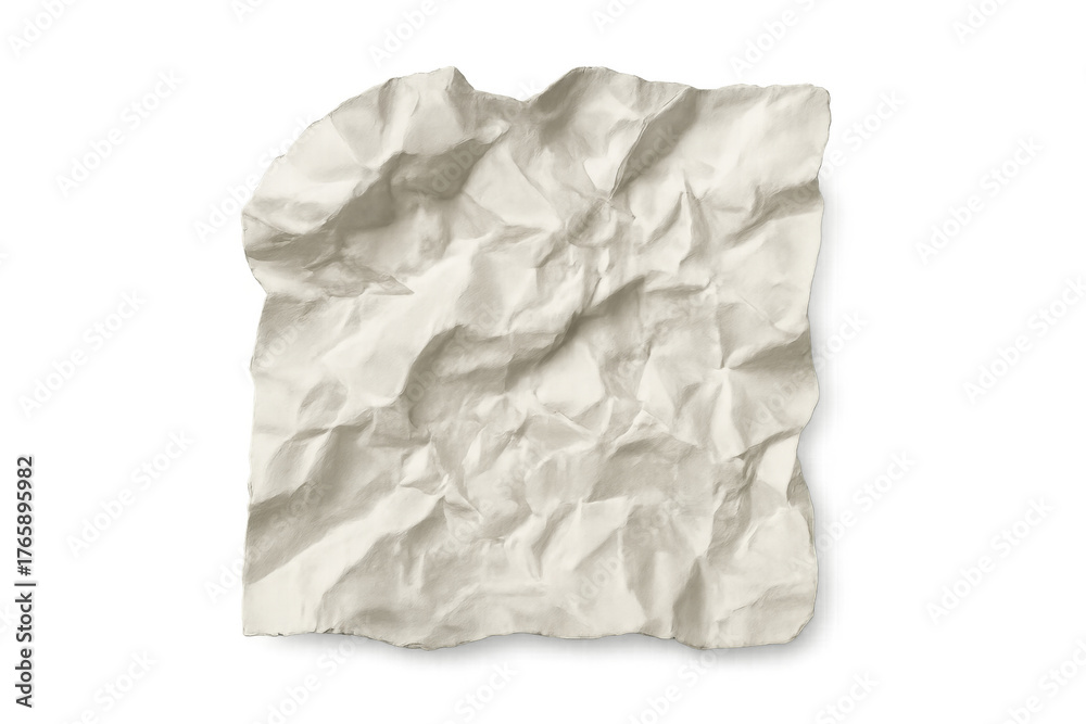 Obraz premium Crumpled aged paper texture with rough edges, torn old parchment sheet detail, transparent background