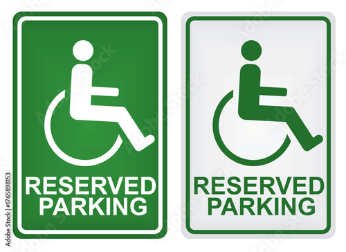 Handicapped parking sign. vector illustration	