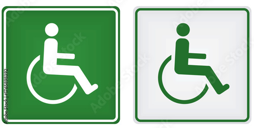 Handicapped parking sign. vector illustration	