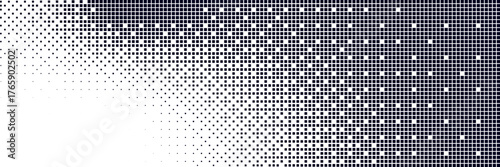 Bitmap dot pattern background with gradient and comic manga overlay effect. Vintage grunge texture with half tone noise and gritty grain.