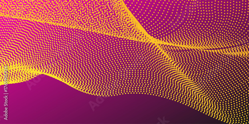 Bright color pattern green pink grid lines Abstract wavy yellow background. Surface Pro wallpaper. You can use for Web, Texture, Wallpaper, Template, Desktop background, Business banner, poster design