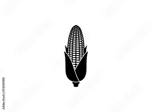 Black corn cob icon