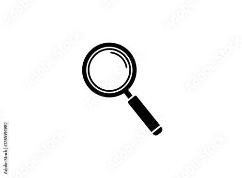 Black magnifying glass icon