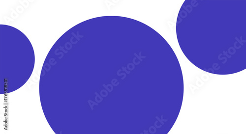 Circle Blue White Background. Geometric Abstract Simple Template. Corporate Branding Presentation. Vector Illustration Design