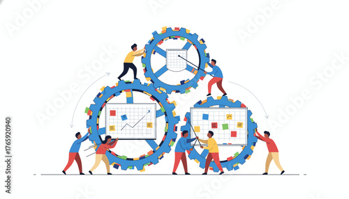 Workflow Optimization and Team Project Management with Interlocking Gears