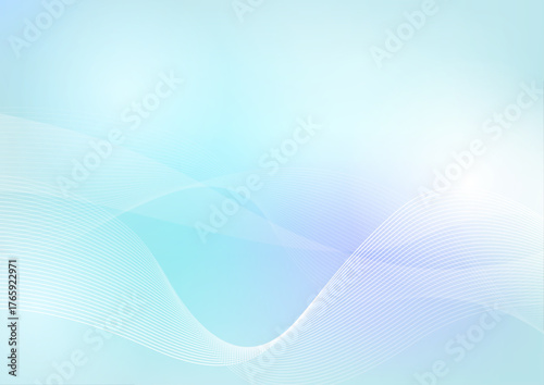 綺麗なグラデーションの水色の背景　ベクター　素材	
