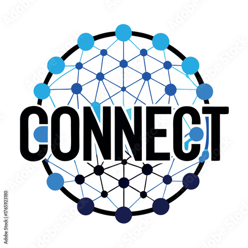 Digital Network Connection Logo | Global Technology Grid Concept with 