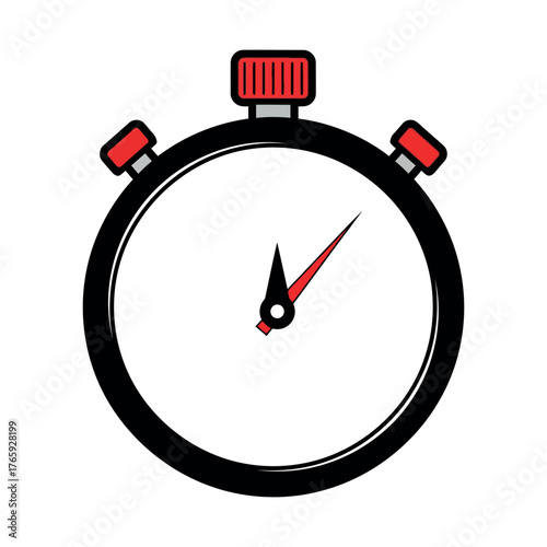 Vector art of a stopwatch, symbolizing time and measurement